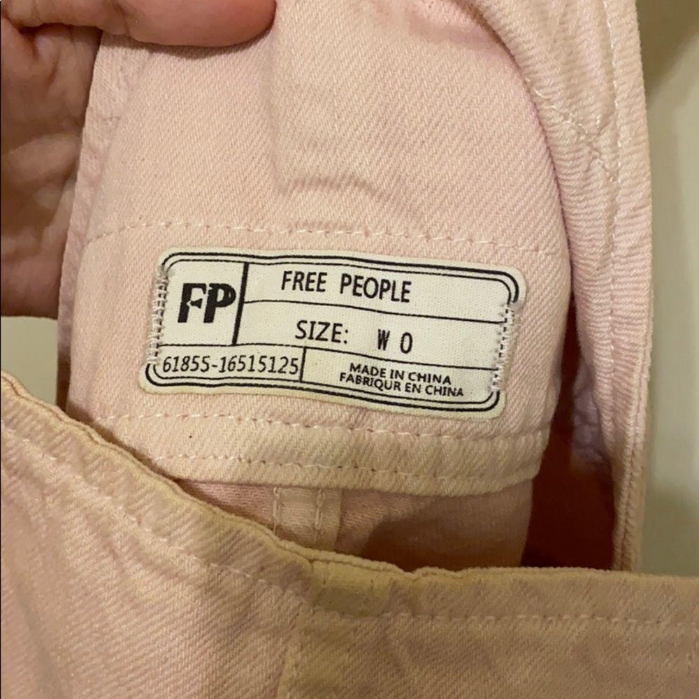 free people overall dress light pink - Picture 6 of 6